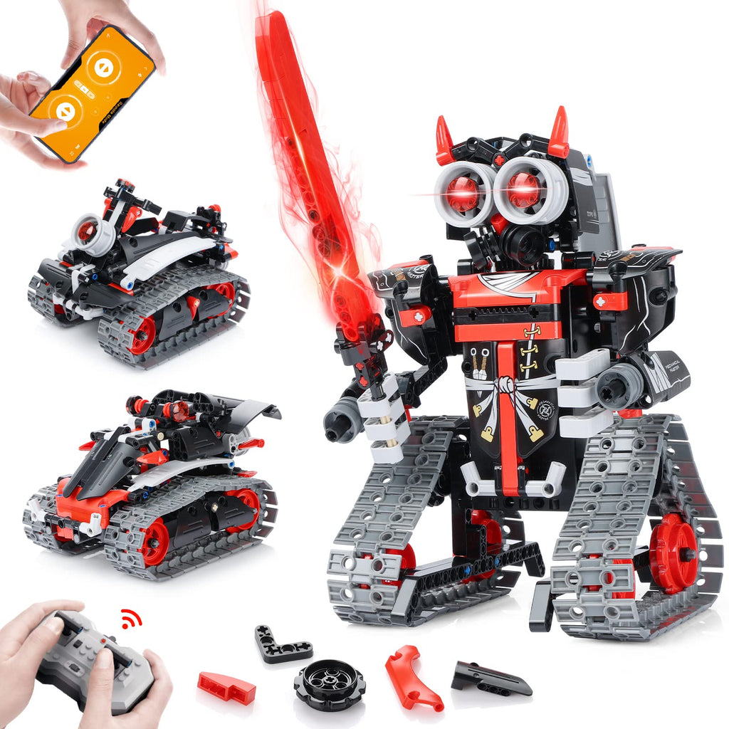 GILI Robot Building Kit - 3 in 1 Remote Control STEM Toy for Boys 8-12, Large Car, White, Model 8030, Educational Birthday Gift