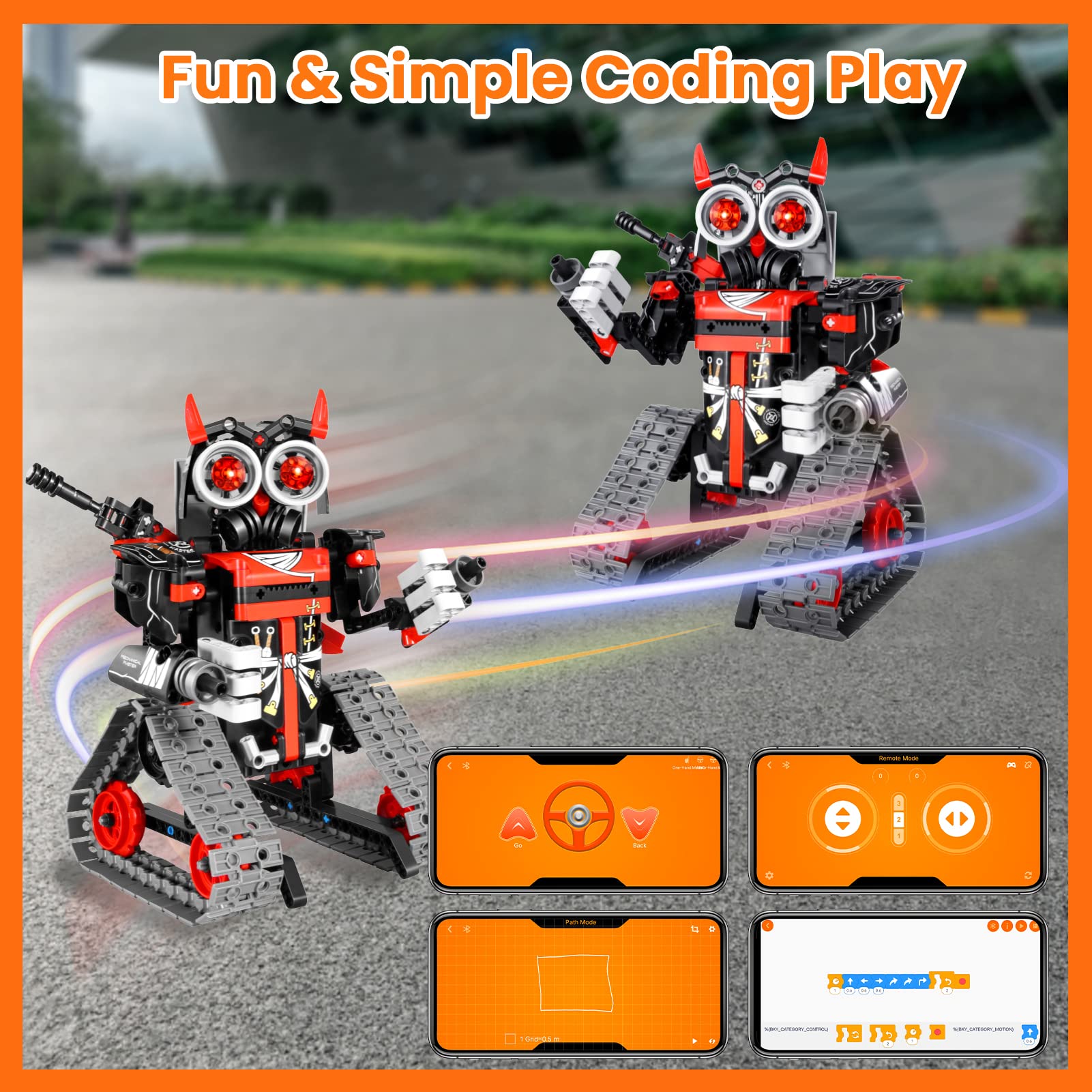 GILI Robot Building Kit - 3 in 1 Remote Control STEM Toy for Boys 8-12, Large Car, White, Model 8030, Educational Birthday Gift