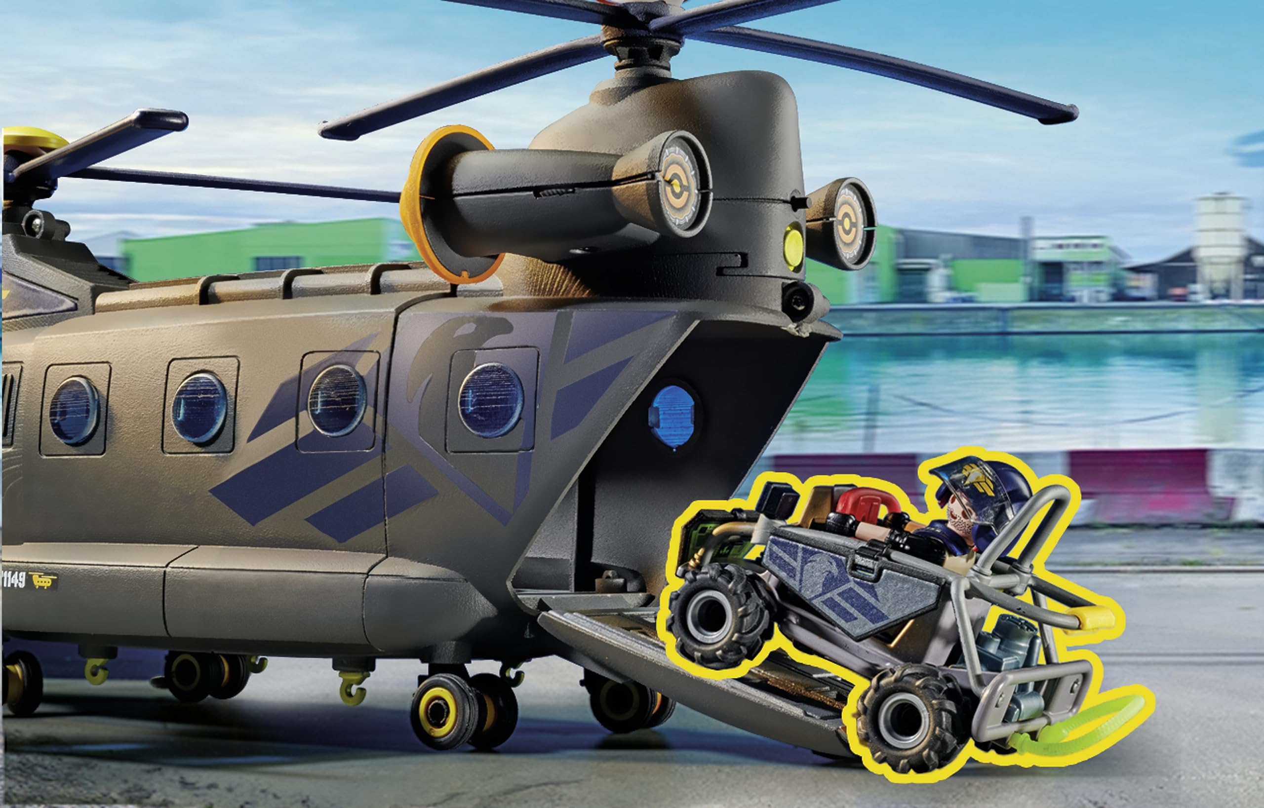 Playmobil Tactical Unit Rescue Aircraft - Small Multicolor Plastic Model 71149