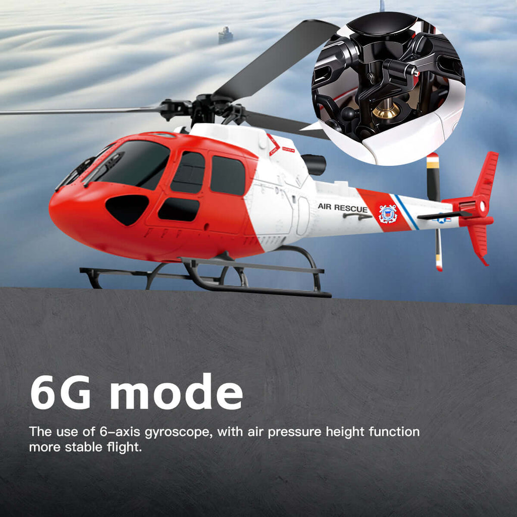 WLtoys K150 Brushless RC Helicopter - AS350 Squirrel Scale 4CH 6-Axis Gyro