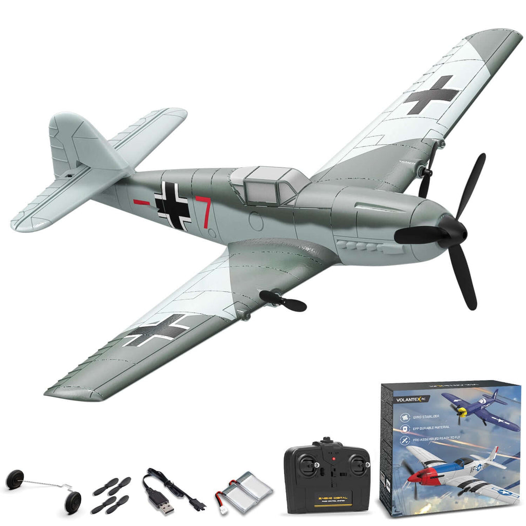 Volantex RC BF109 E 3CH RTF w/ Gyro, EPP, Grey, Beginner-Friendly