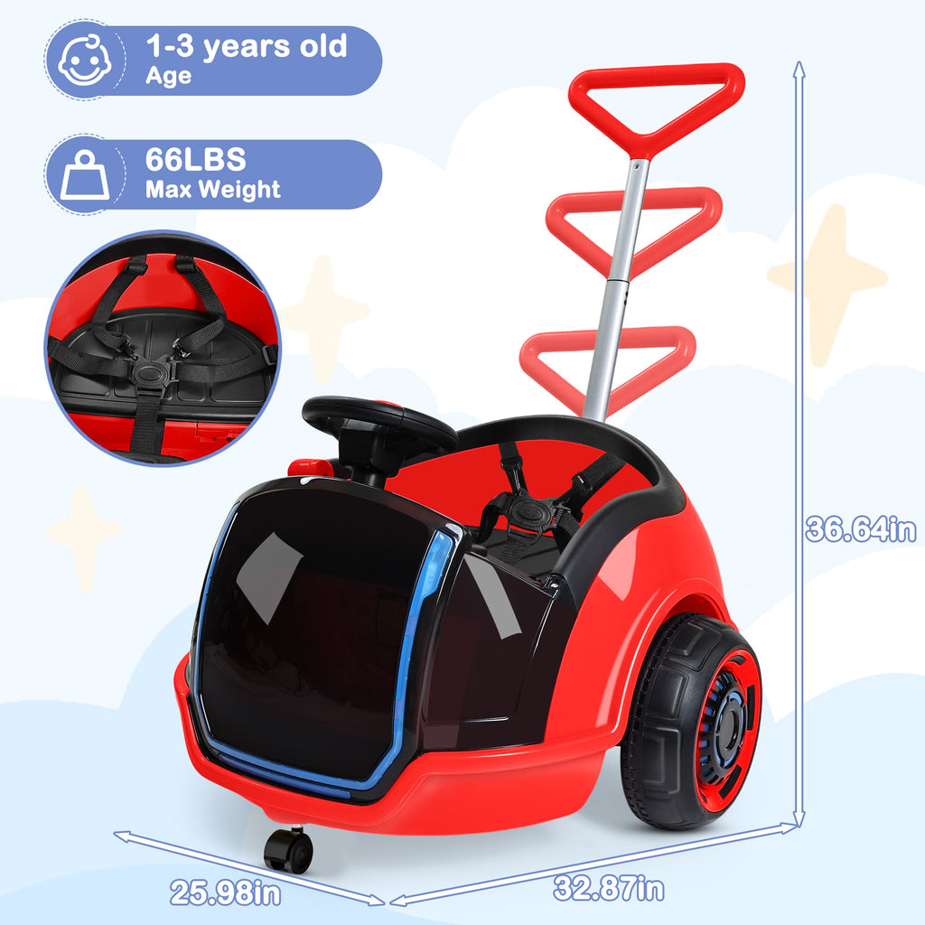 12V 3-in-1 Push Ride On with LED Display