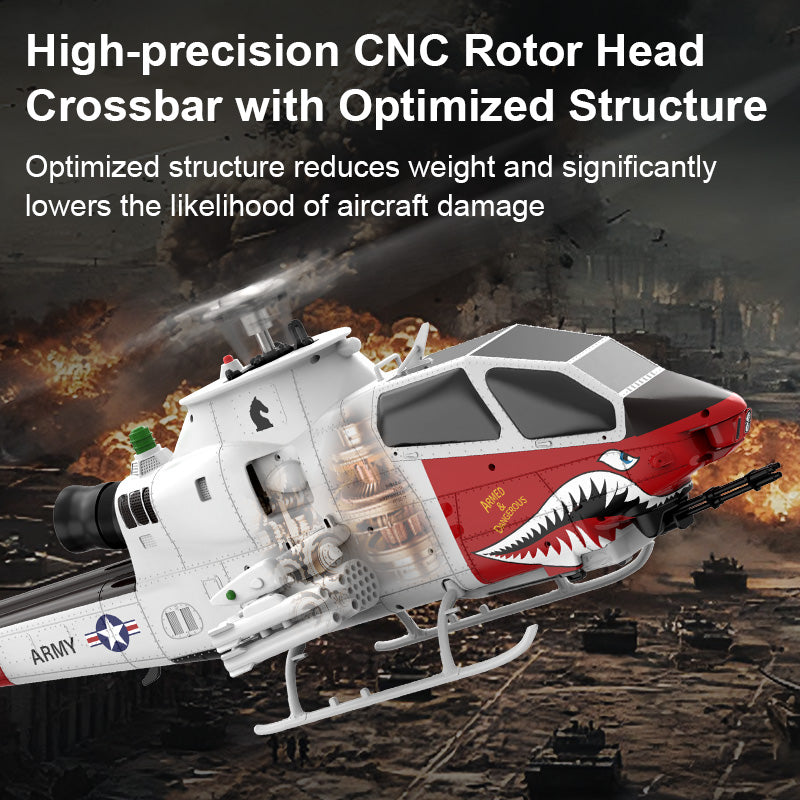YuXiang F112S 9CH GPS RC Helicopter: 32:1 Scale AH-1 Cobra with Dual Brushless Motors