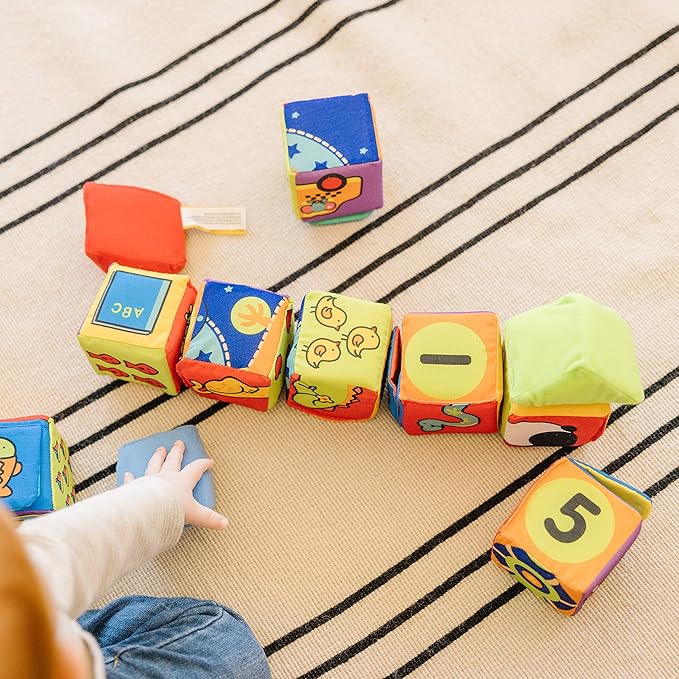 Melissa & Doug K's Kids Match and Build Soft Blocks Set