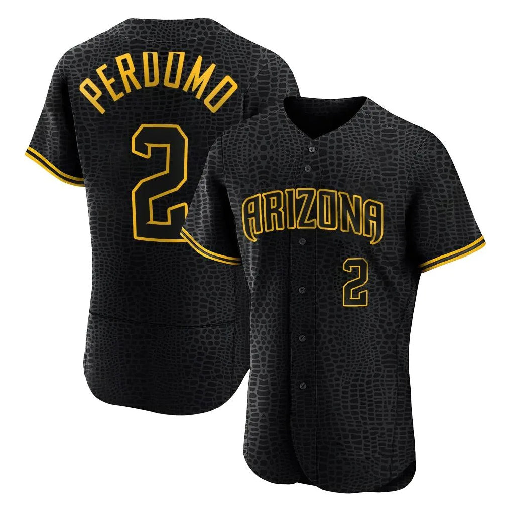 Arizona Diamondbacks #2 Geraldo Perdomo Player Black Snake Skin City Limited Elite Home Game Stitched Baseball Jersey