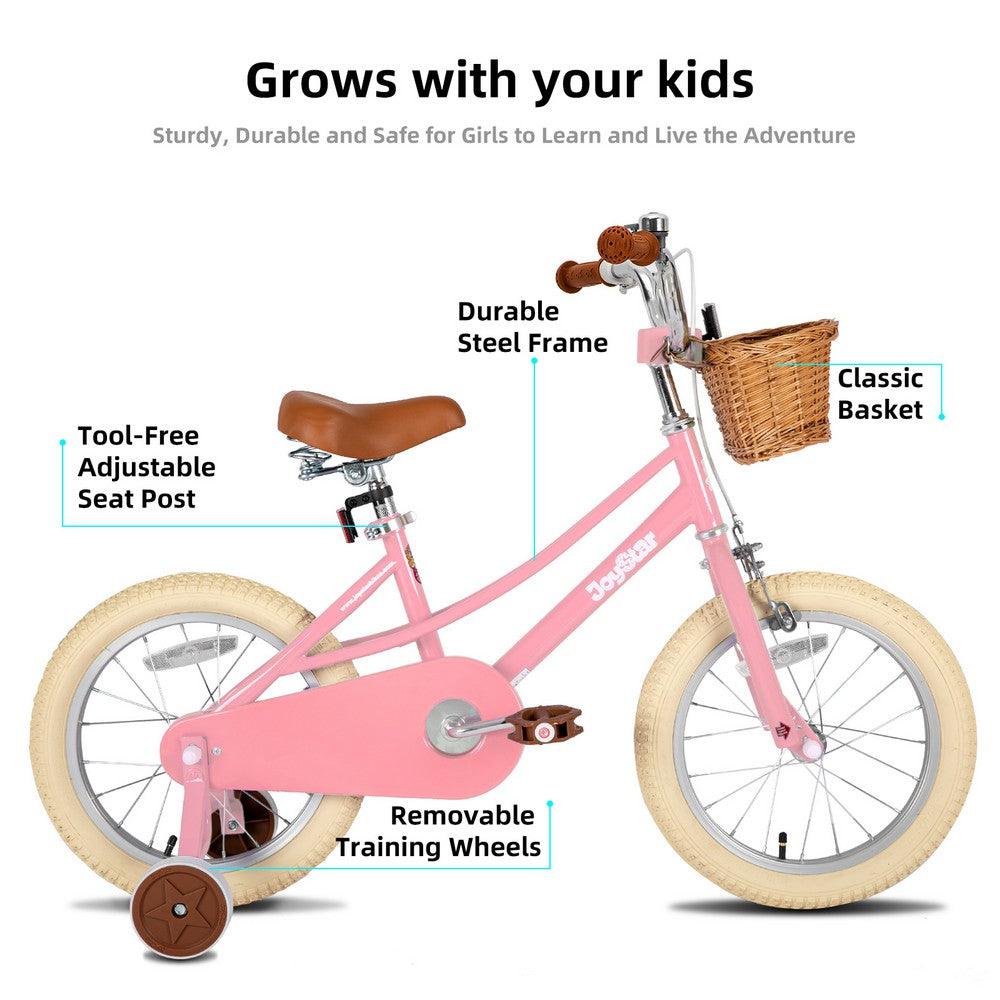 JOYSTAR Fantasy Girls Bike with Training Wheels & Basket