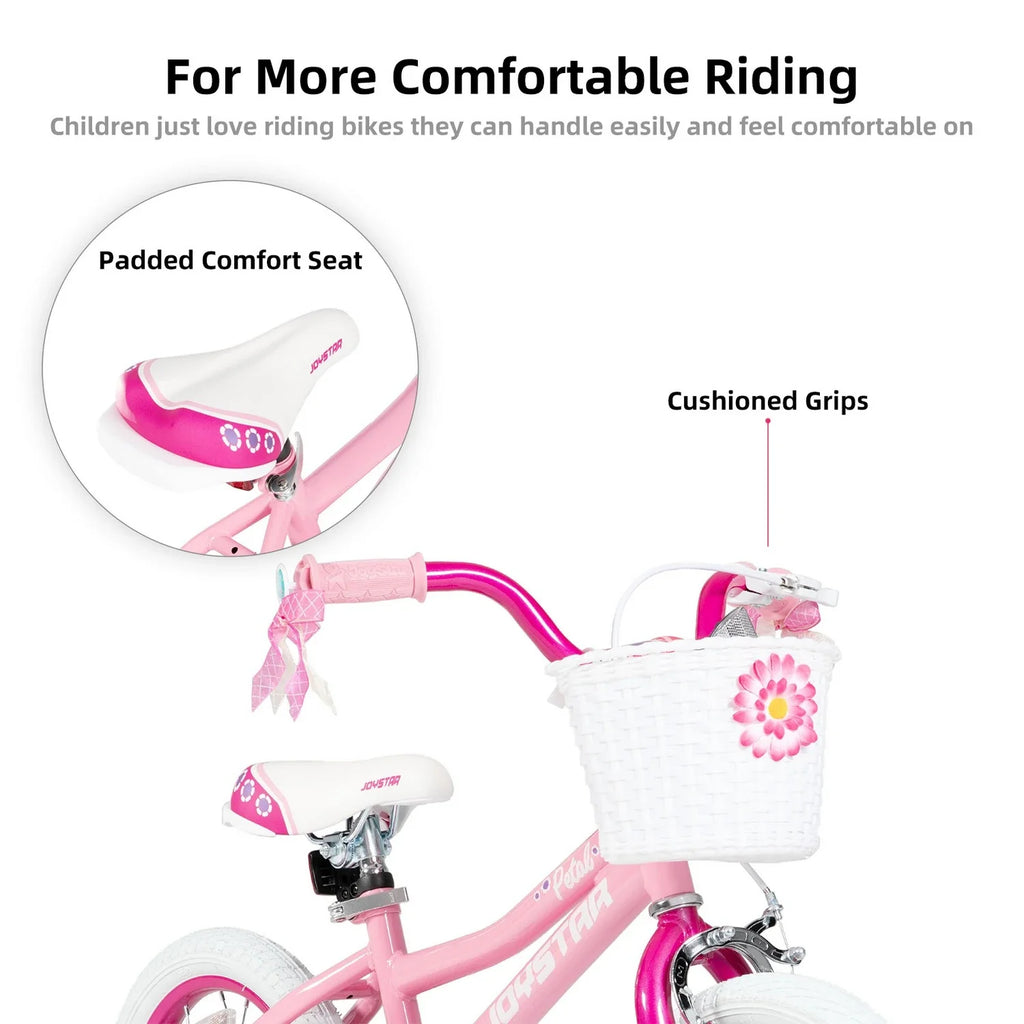 JOYSTAR Petal Girls Bike for Toddlers & Kids with Training Wheels