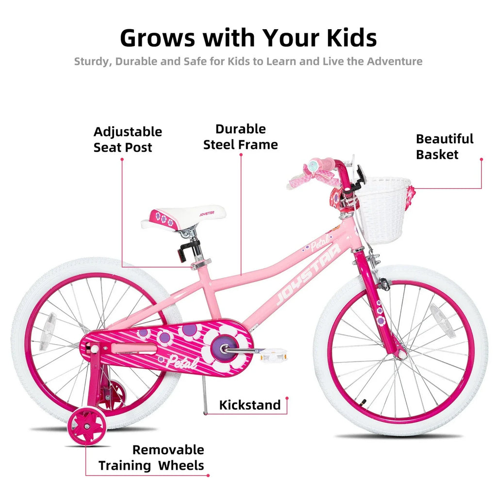 JOYSTAR Petal Girls Bike for Toddlers & Kids with Training Wheels
