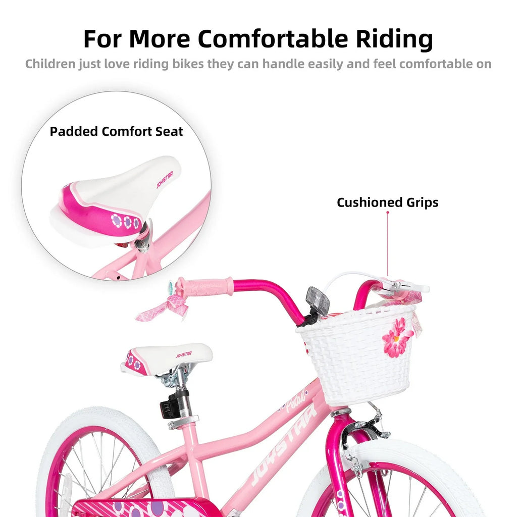 JOYSTAR Petal Girls Bike for Toddlers & Kids with Training Wheels