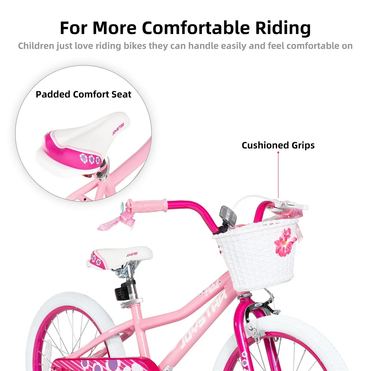JOYSTAR Petal Girls Bike for Toddlers & Kids with Training Wheels