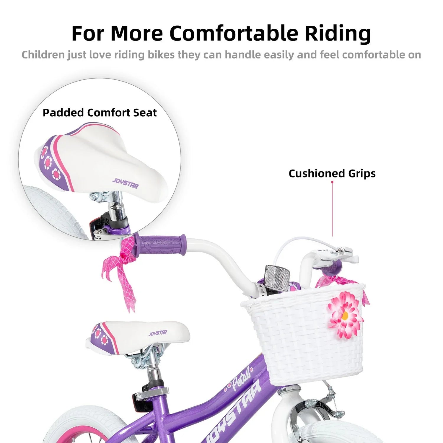 JOYSTAR Petal Girls Bike for Toddlers & Kids with Training Wheels