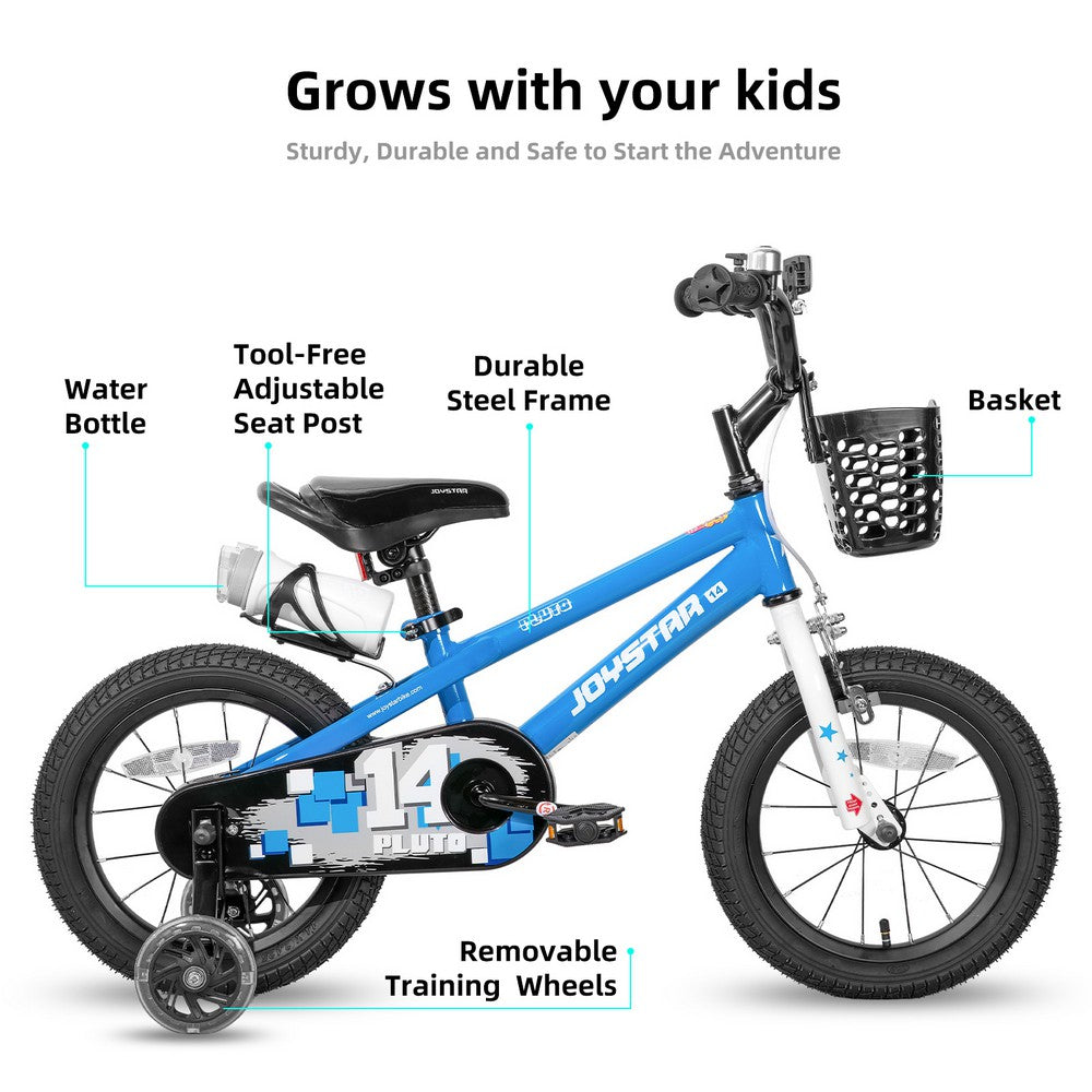 JOYSTAR Pluto 2.0 Kids Bike with Flash Training Wheels
