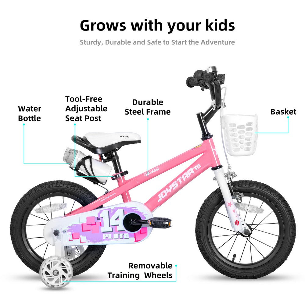 JOYSTAR Pluto 2.0 Kids Bike with Flash Training Wheels