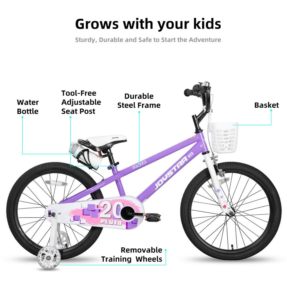 JOYSTAR Pluto 2.0 Kids Bike with Flash Training Wheels