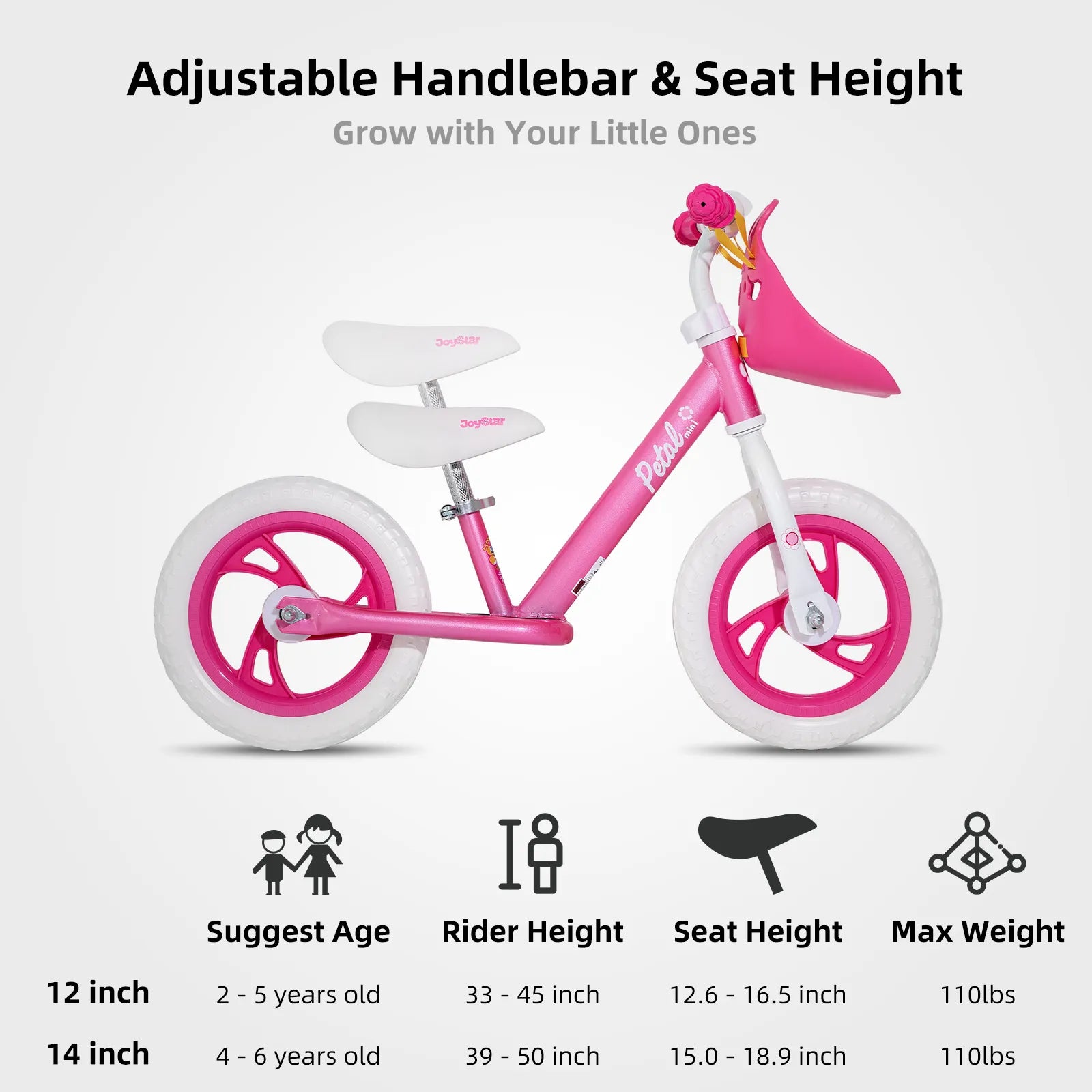 JOYSTAR Roadster 12"/14" Kids Balance Bike