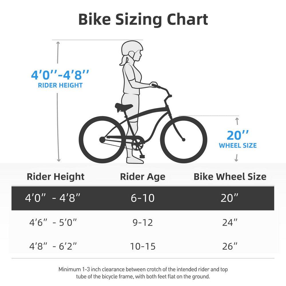 JOYSTAR 20 24 26 Inch Beach Cruiser Bike