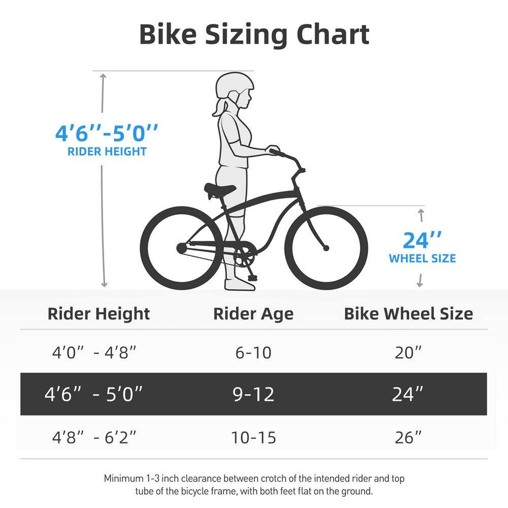 JOYSTAR 20 24 26 Inch Beach Cruiser Bike