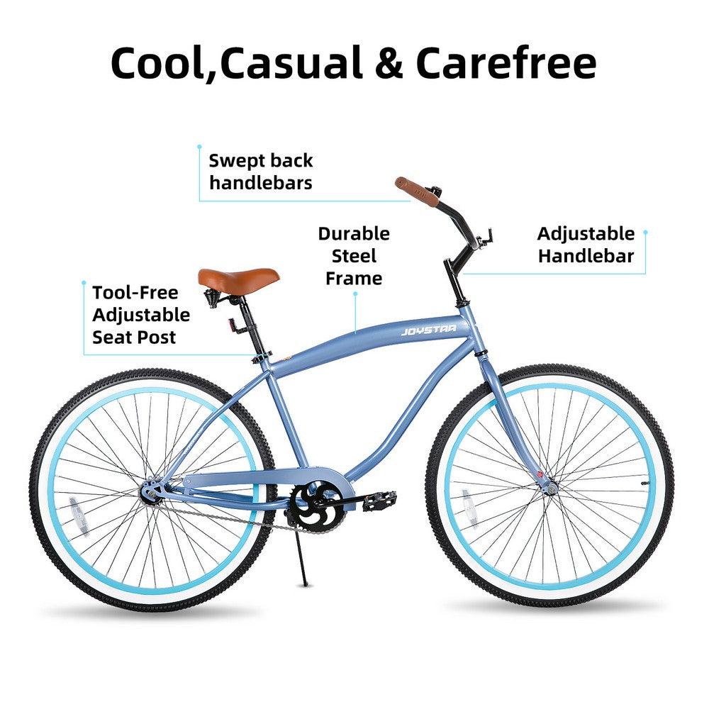JOYSTAR 20 24 26 Inch Beach Cruiser Bike