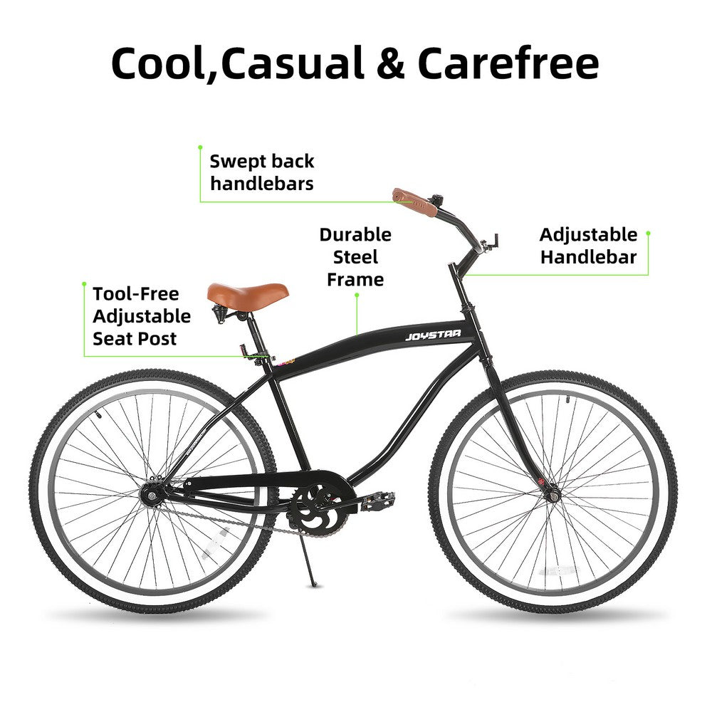 JOYSTAR 20 24 26 Inch Beach Cruiser Bike