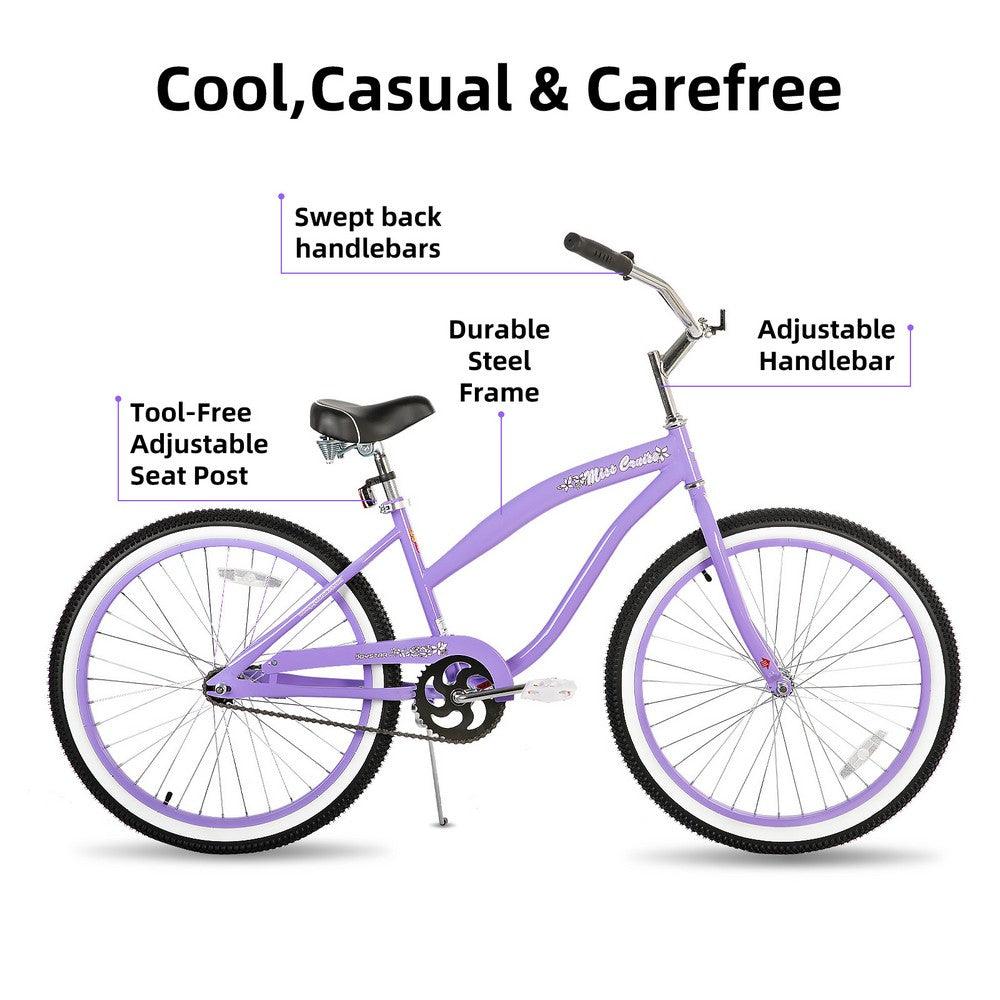 JOYSTAR 20 24 26 Inch Beach Cruiser Bike
