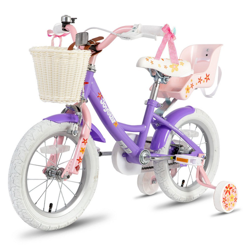 JOYSTAR Unicorn Girls Bike with Doll Carrier
