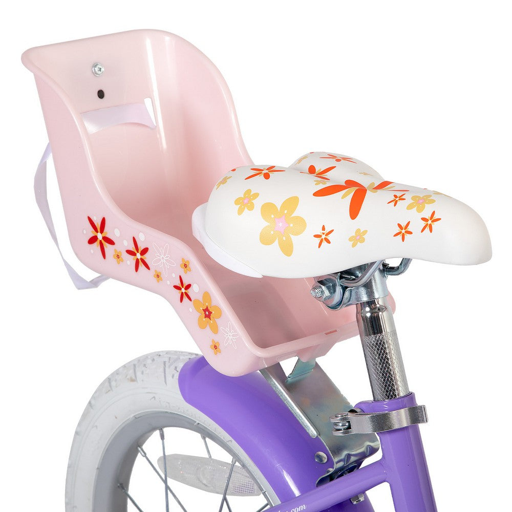 JOYSTAR Unicorn Girls Bike with Doll Carrier