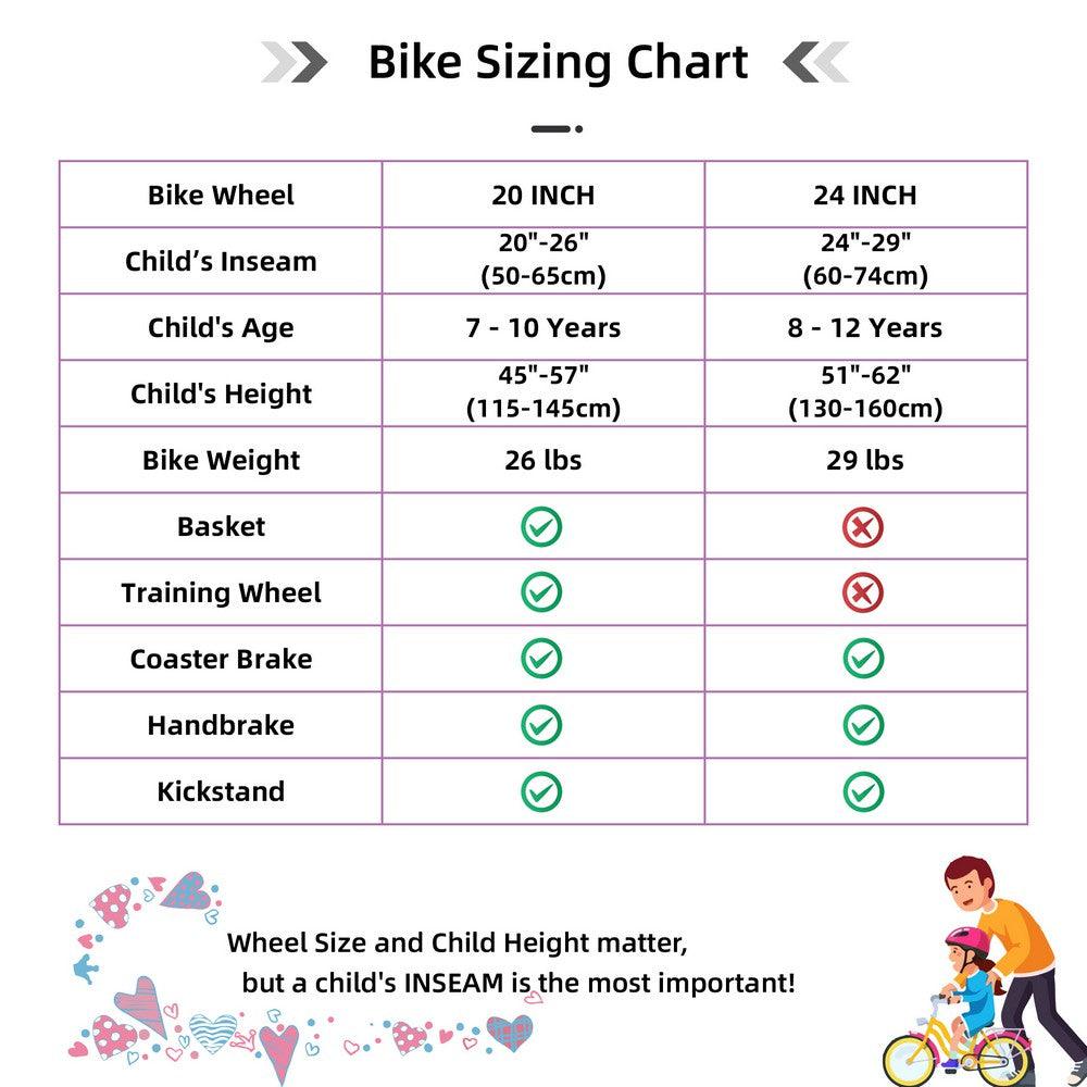 JOYSTAR Angel Girls Bike with Training Wheels & Basket