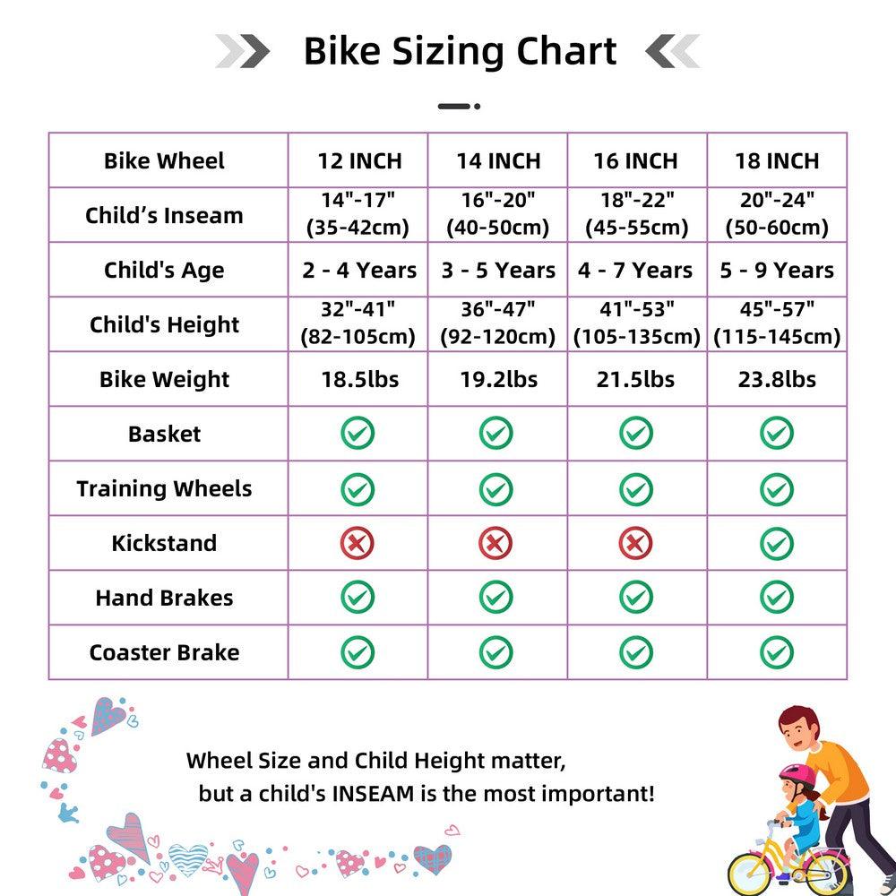 JOYSTAR Angel Girls Bike with Training Wheels & Basket