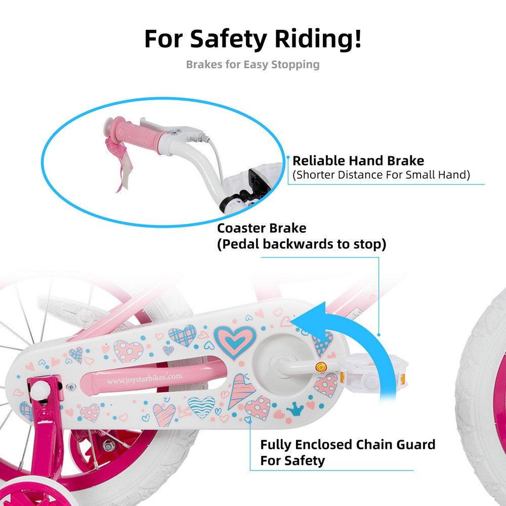 JOYSTAR Angel Girls Bike with Training Wheels & Basket