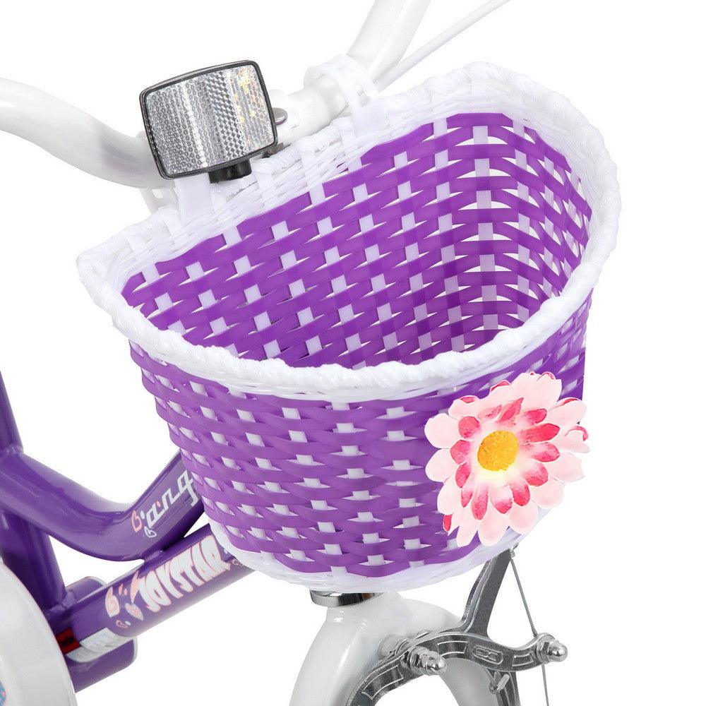 JOYSTAR Angel Girls Bike with Training Wheels & Basket