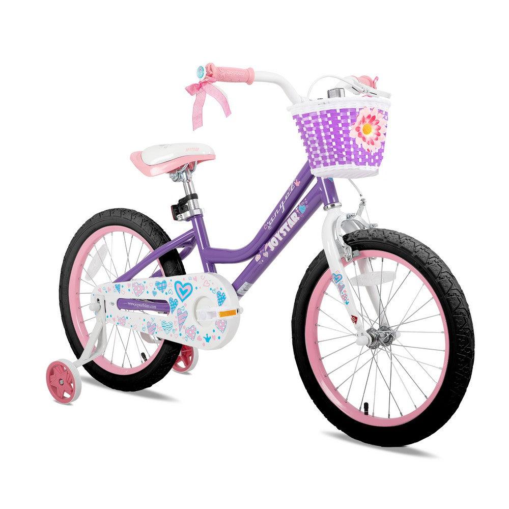 JOYSTAR Angel Girls Bike with Training Wheels & Basket