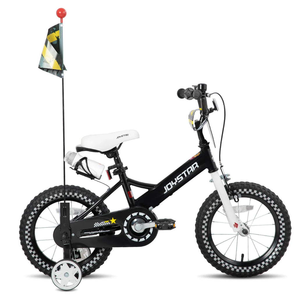 JOYSTAR Little Rock Kids Bike for Boys 2-7 Years - Bike Flag - Number Plate