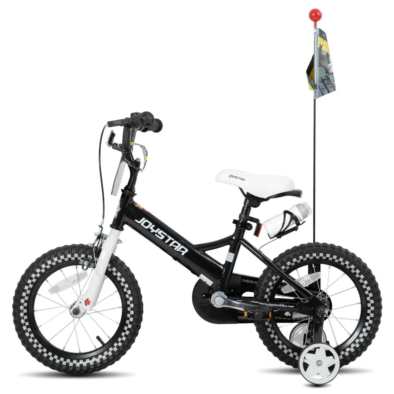 JOYSTAR Little Rock Kids Bike for Boys 2-7 Years - Bike Flag - Number Plate
