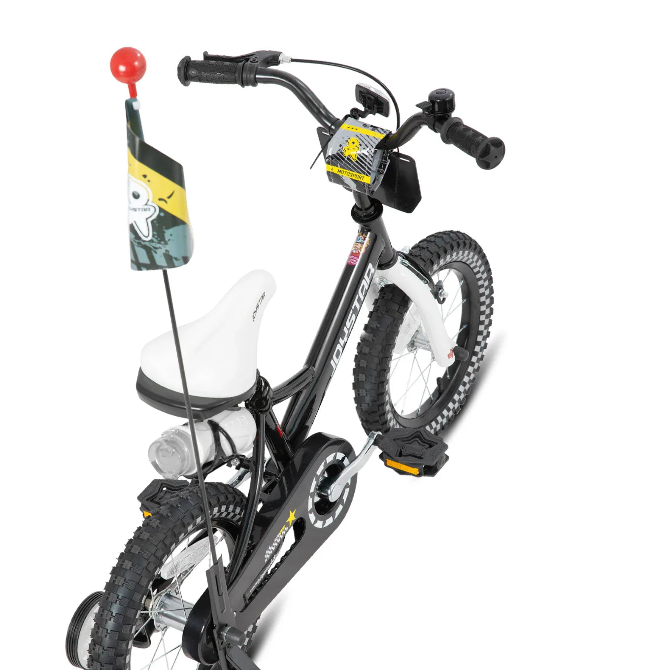 JOYSTAR Little Rock Kids Bike for Boys 2-7 Years - Bike Flag - Number Plate