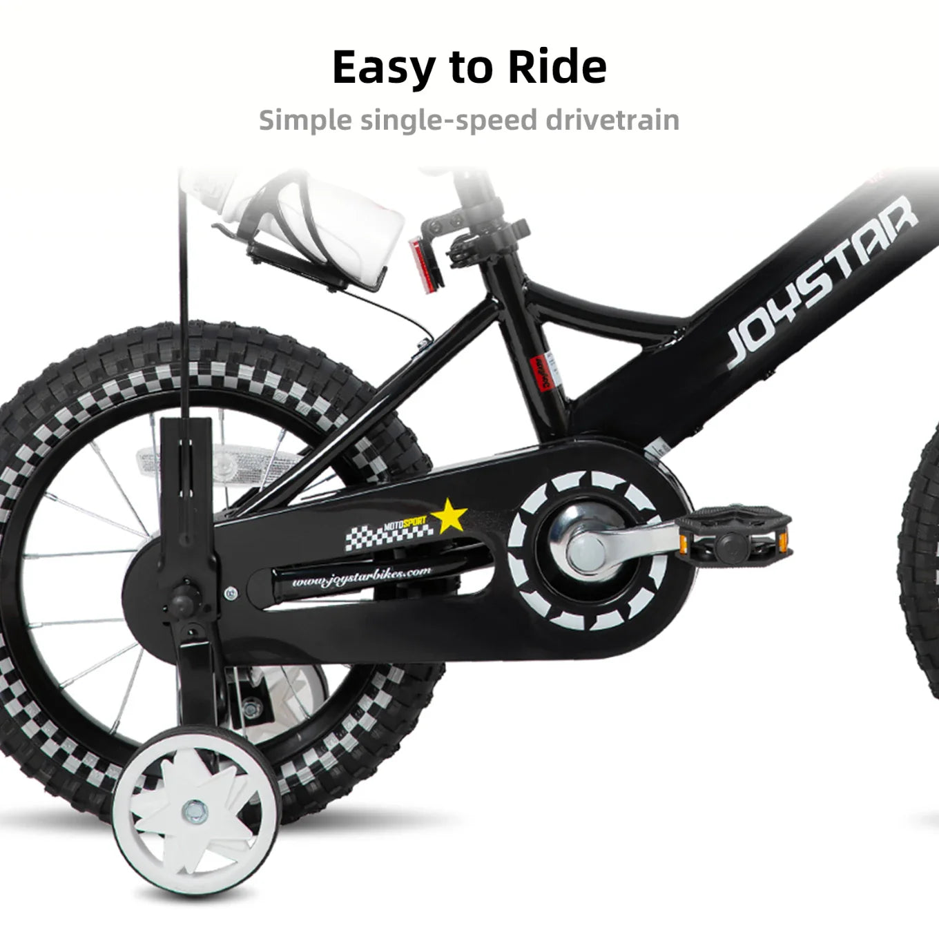 JOYSTAR Little Rock Kids Bike for Boys 2-7 Years - Bike Flag - Number Plate