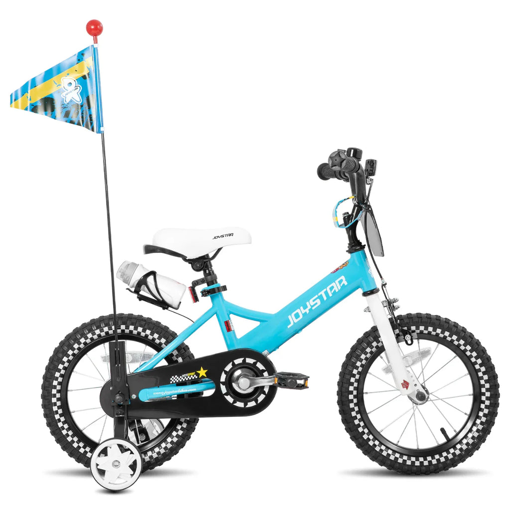 JOYSTAR Little Rock Kids Bike for Boys 2-7 Years - Bike Flag - Number Plate