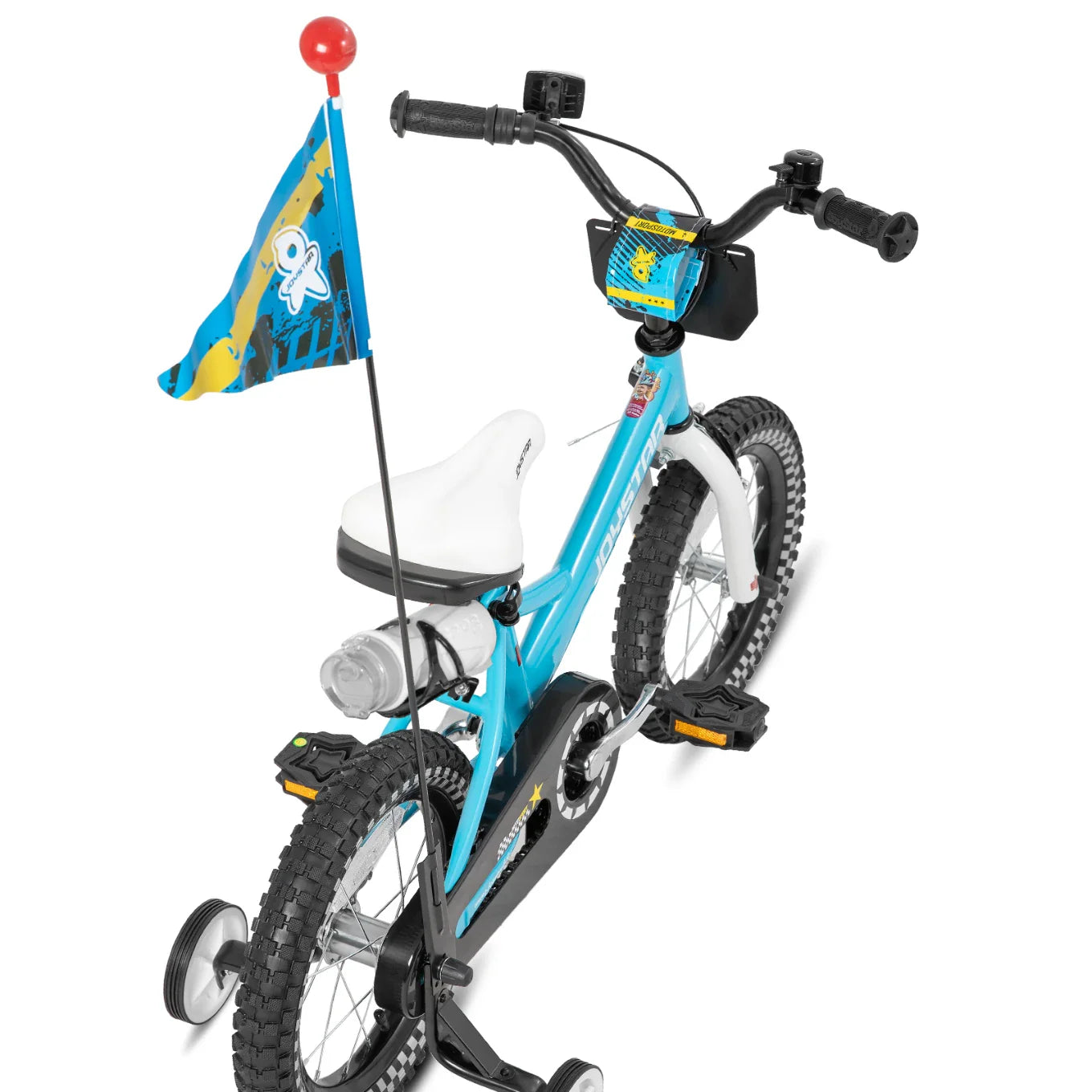 JOYSTAR Little Rock Kids Bike for Boys 2-7 Years - Bike Flag - Number Plate