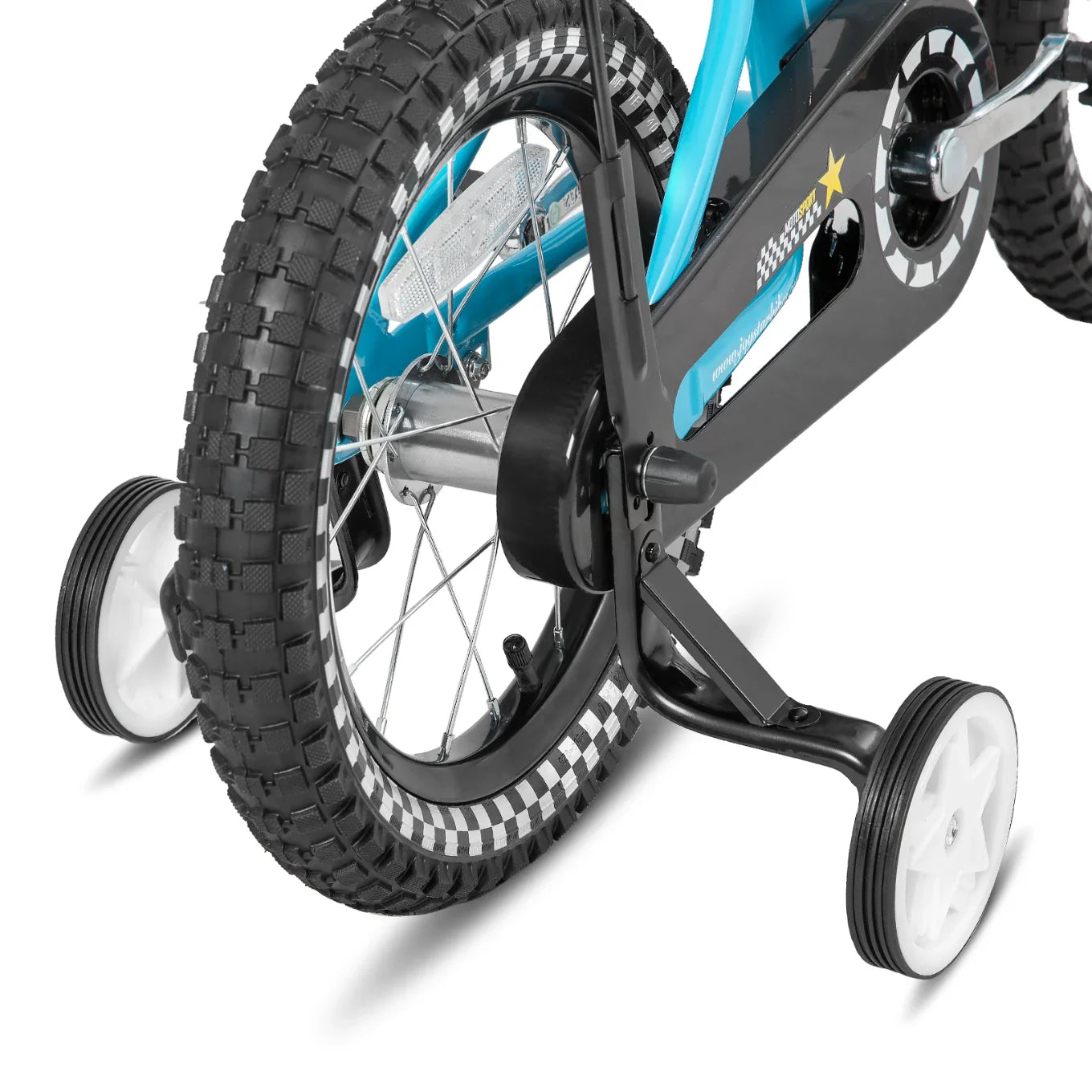 JOYSTAR Little Rock Kids Bike for Boys 2-7 Years - Bike Flag - Number Plate