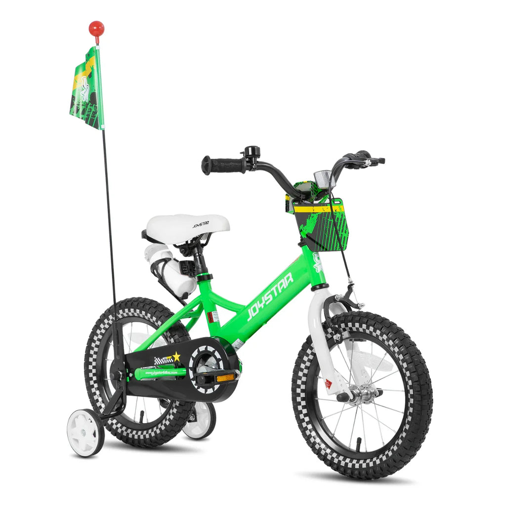JOYSTAR Little Rock Kids Bike for Boys 2-7 Years - Bike Flag - Number Plate