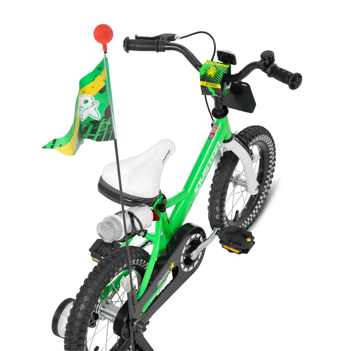 JOYSTAR Little Rock Kids Bike for Boys 2-7 Years - Bike Flag - Number Plate