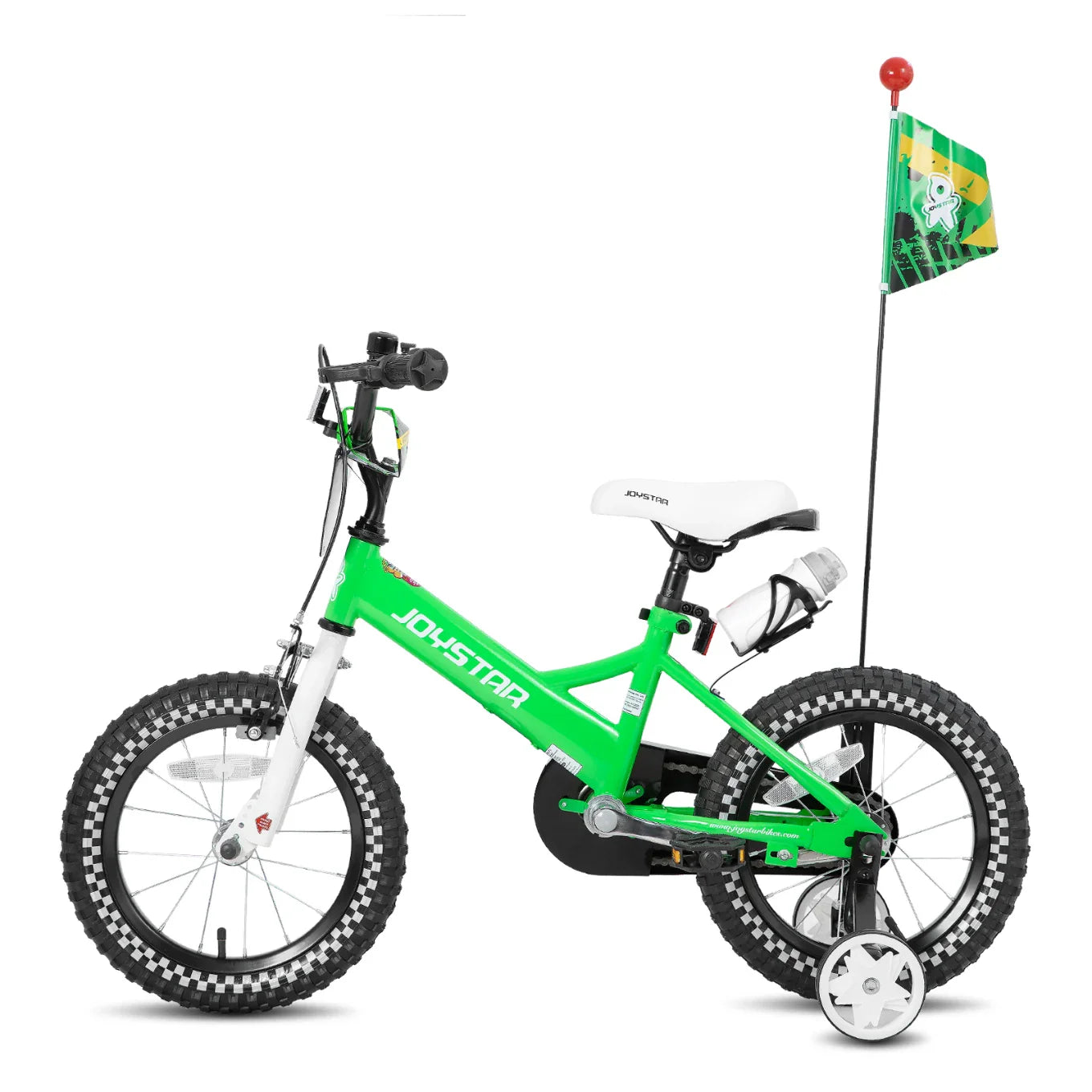 JOYSTAR Little Rock Kids Bike for Boys 2-7 Years - Bike Flag - Number Plate