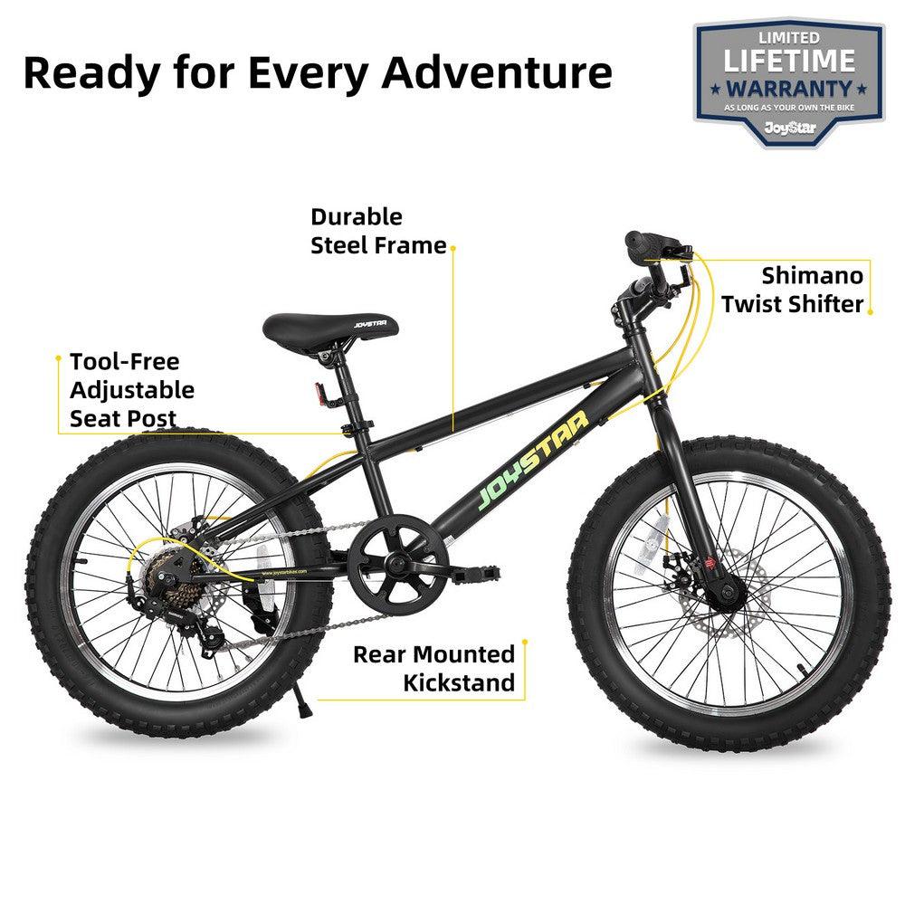 JOYSTAR 20" Fat Tire Kids Mountain Bike