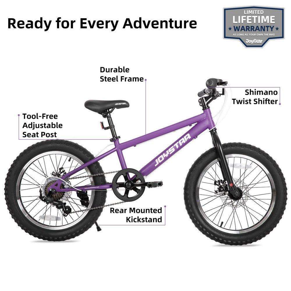 JOYSTAR 20" Fat Tire Kids Mountain Bike