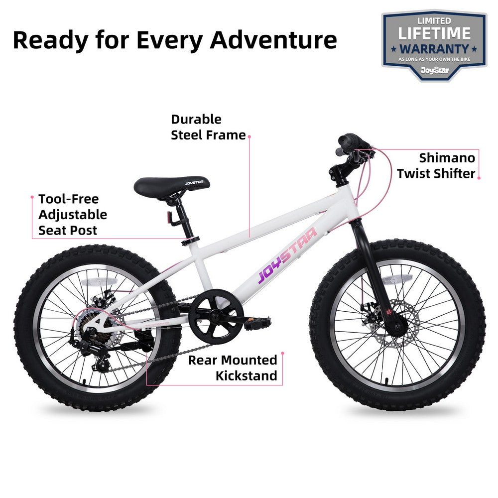 JOYSTAR 20" Fat Tire Kids Mountain Bike
