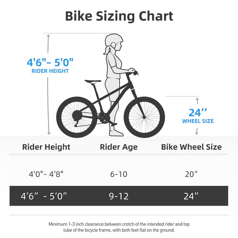 JOYSTAR Lubbock 20" 24" Kids Mountain Bike Single Speed/7-Speed Bicycle
