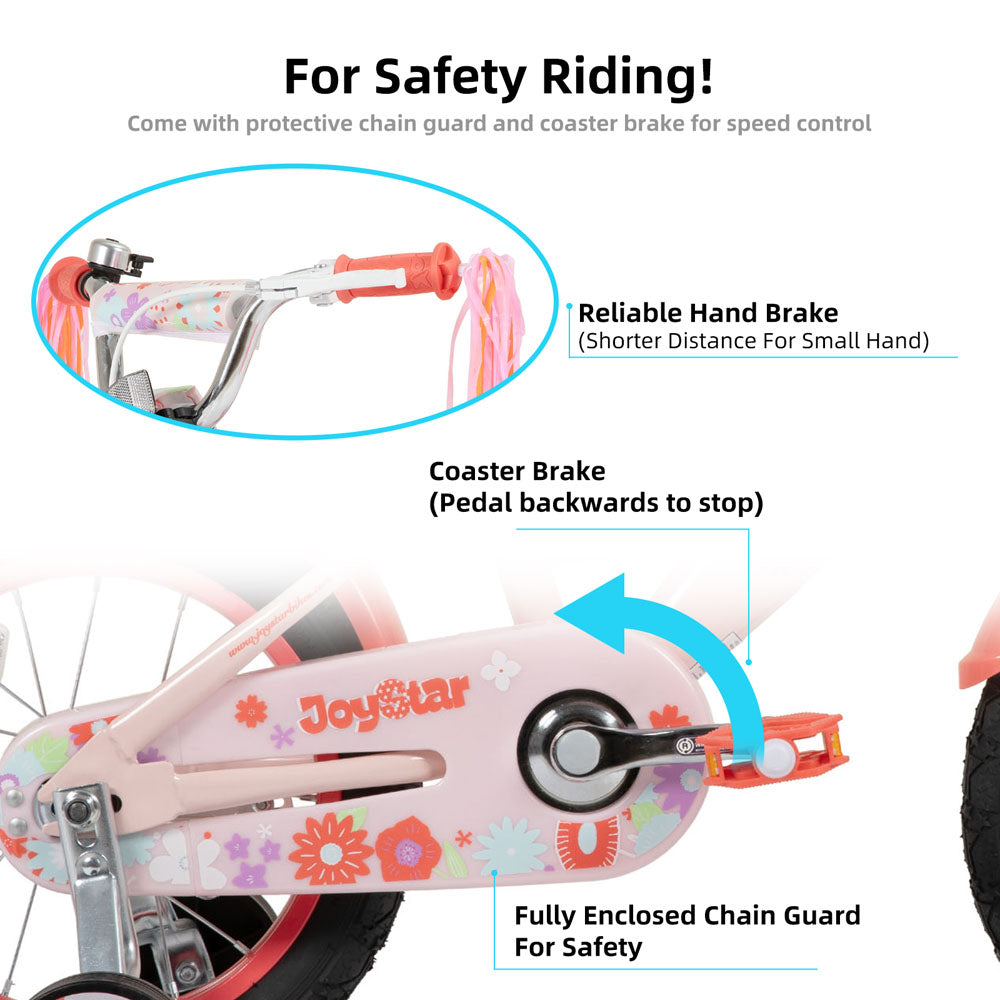 JOYSTAR Little Violet Kids Bike for Girls