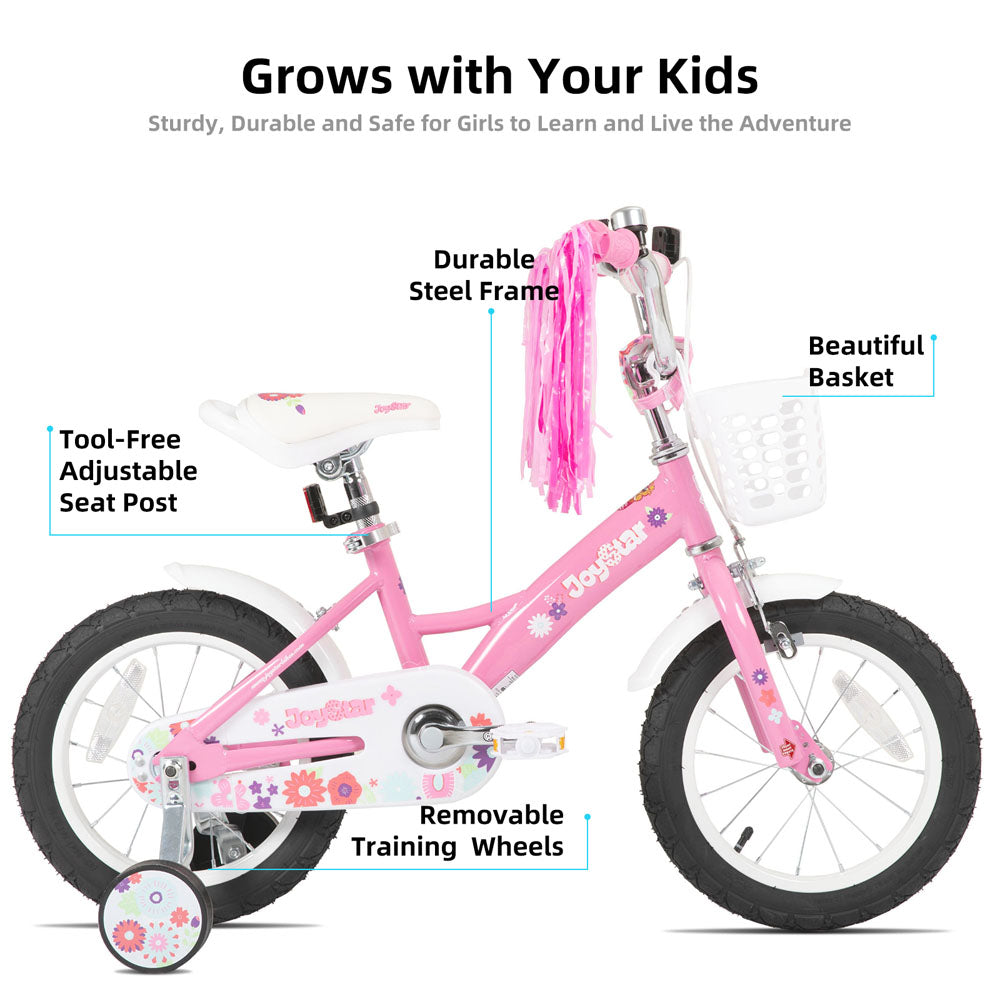 JOYSTAR Little Violet Kids Bike for Girls