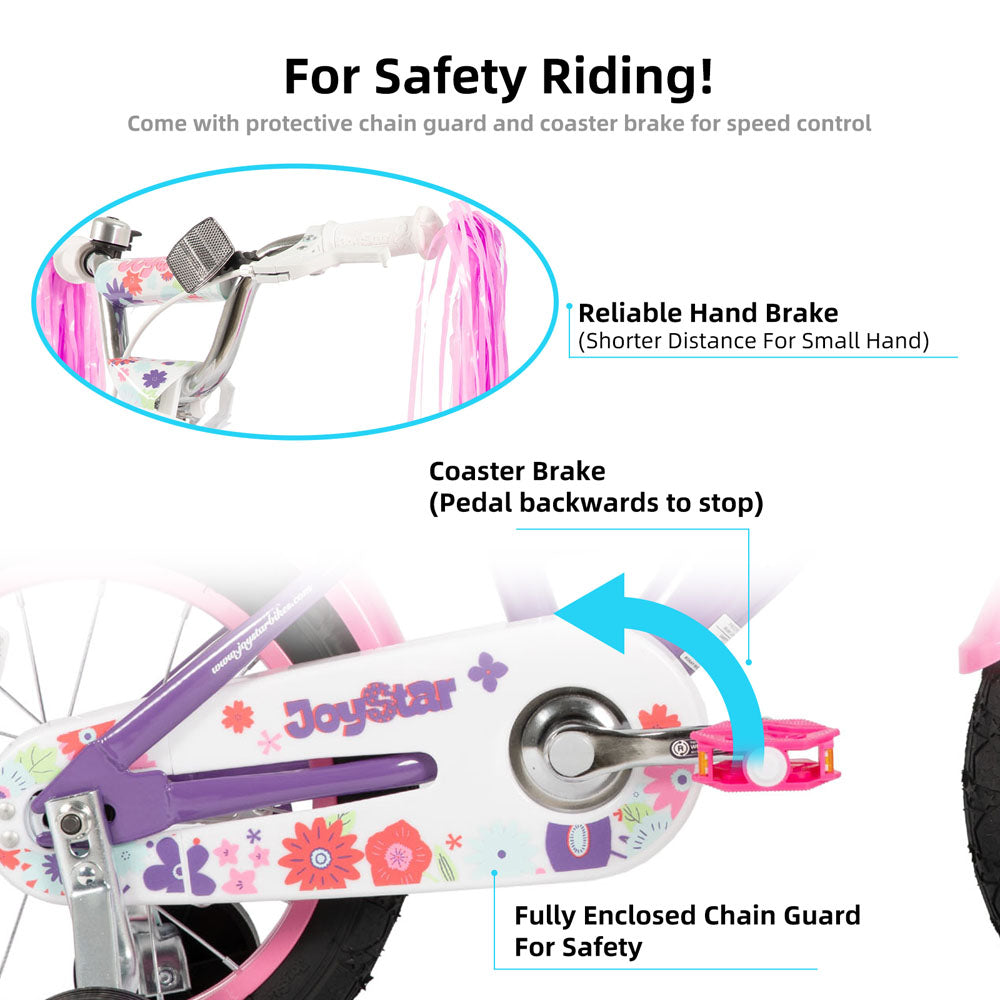 JOYSTAR Little Violet Kids Bike for Girls