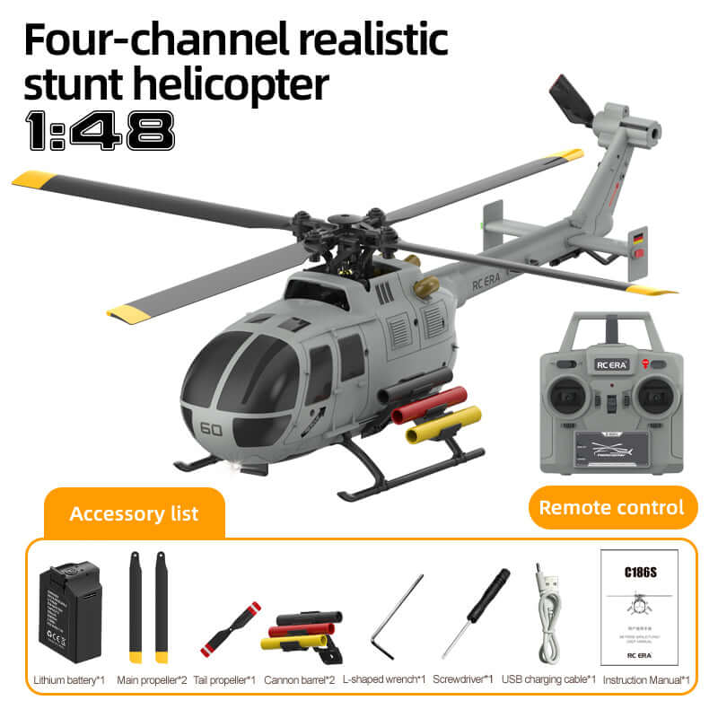 RC ERA C186S 1:48 Scale Brushless Motor RC Helicopter with Optical Flow Positioning & Modular Battery