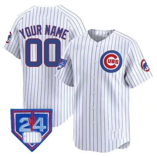 Chicago Cubs 2024 Spring Training Patch Vapor Premier Limited Custom Jersey V2 – White Alternate Baseball Jersey